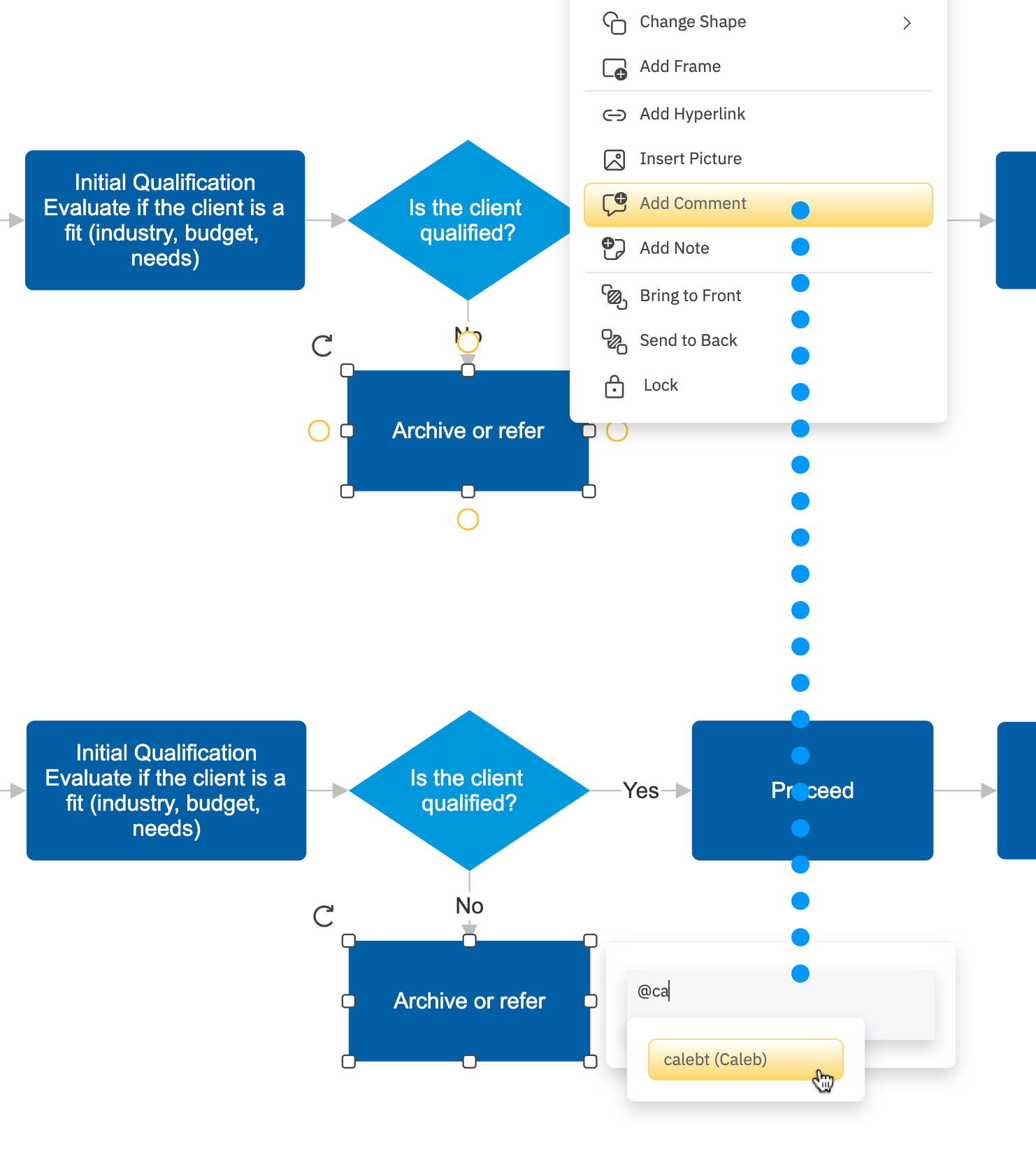 Mention users in comments and notes